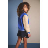 NoNo Darsy Furry Sweat Varsity Jacket Nautical Blue