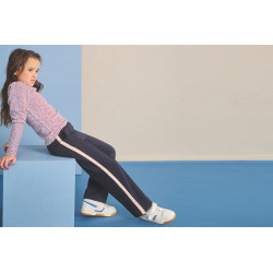 NoNo Sayla Interlock Wide Leg Pants Navy Blazer