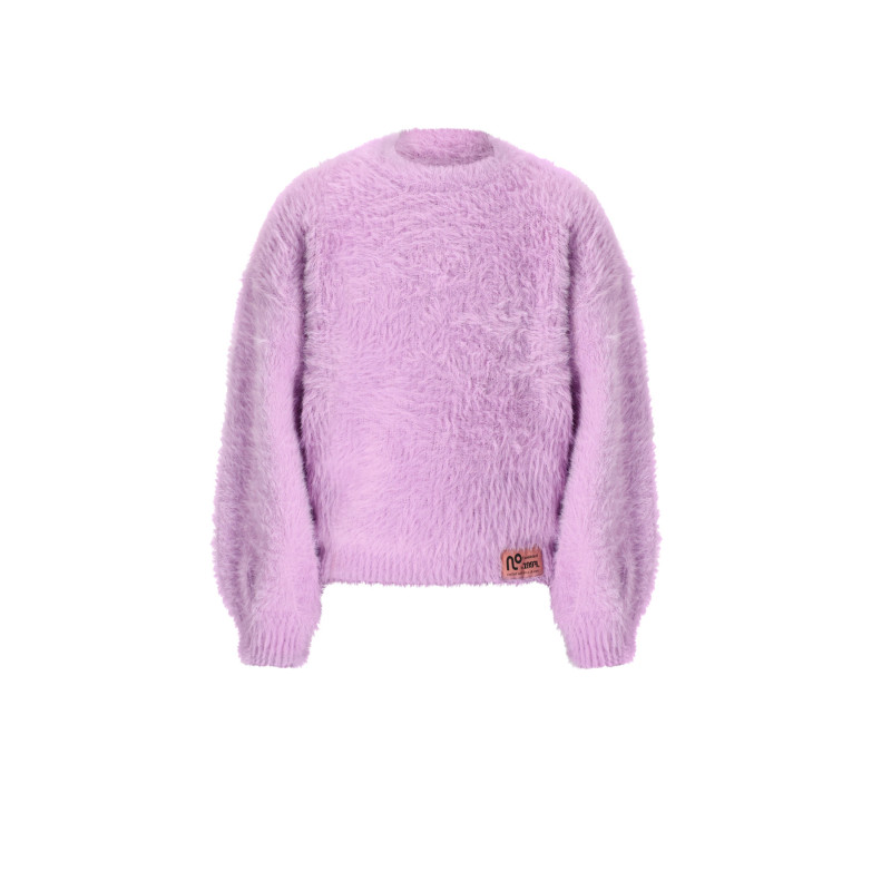 NoNo Kate Soft Fluffy Knitted Sweater Lupine Lilac