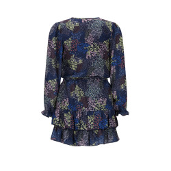 NoNo Miggy Denim Flower Dress Navy Blazer