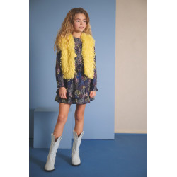 NoNo Miggy Denim Flower Dress Navy Blazer