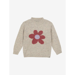 Daily 7 Knitted Sweater Flower Pale Mauve
