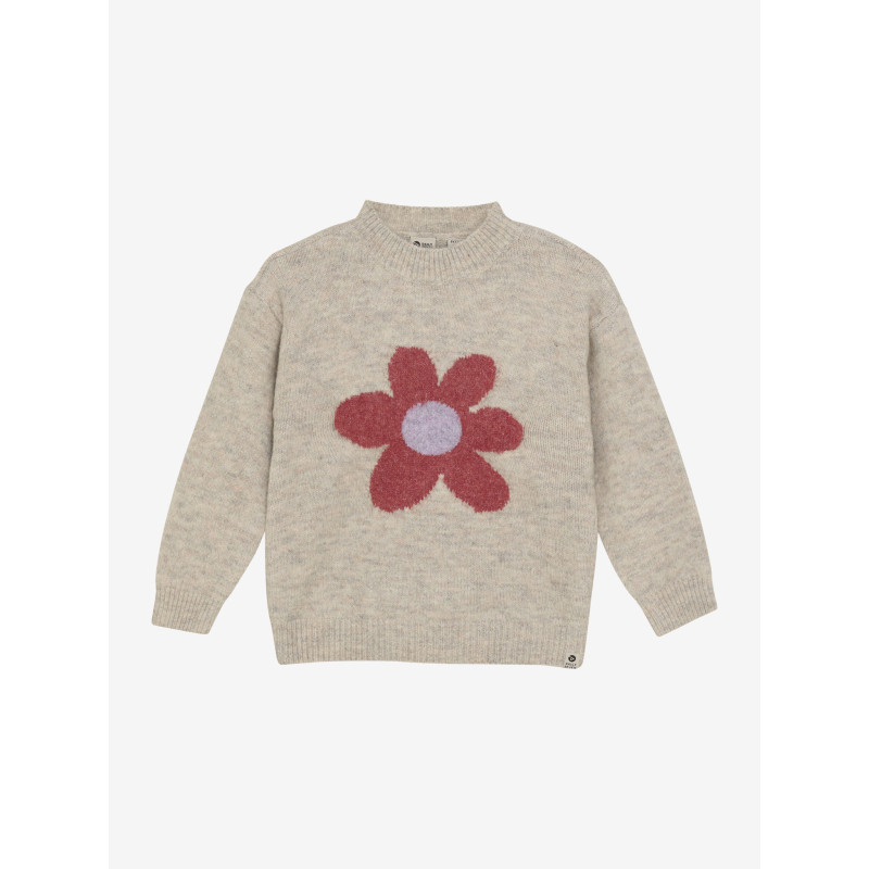 Daily 7 Knitted Sweater Flower Pale Mauve