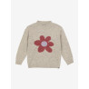 Daily 7 Knitted Sweater Flower Pale Mauve