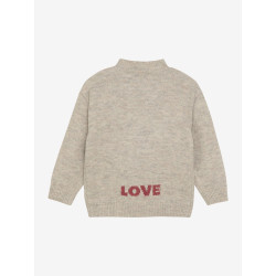 Daily 7 Knitted Sweater Flower Pale Mauve