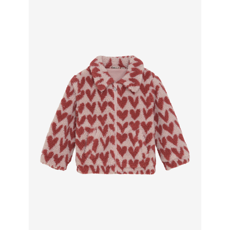 Daily 7 Teddy Jacket Heart Pale Mauve