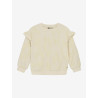 Daily 7 Sweater Jaquard Ruffle Off White