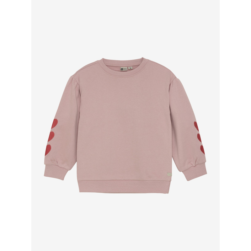 Daily 7 Sweater Heart Embroidery Pale Mauve
