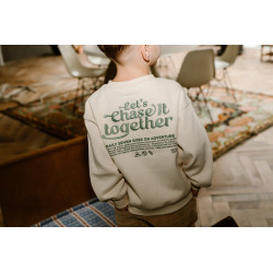 Daily 7 Oversized Sweater Backprint Sandshell