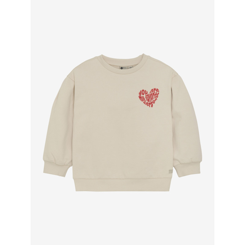 Daily 7 Sweater Brushed Backprint Sandshell