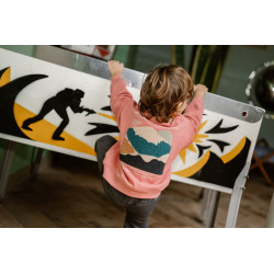 Daily 7 Oversized Sweater Backprint Coral Clay