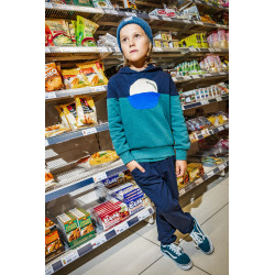 Moodstreet SULVY chest-circle hoodie Navy