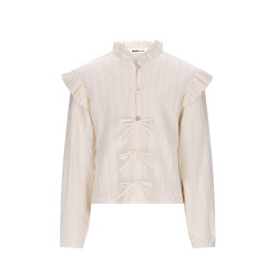 Moodstreet AKIRA ruffles & bows blouse Warm White