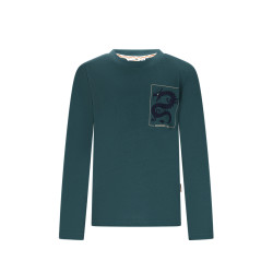 Moodstreet LIWEN chest dragon lsl T-shirt Wasabi Green