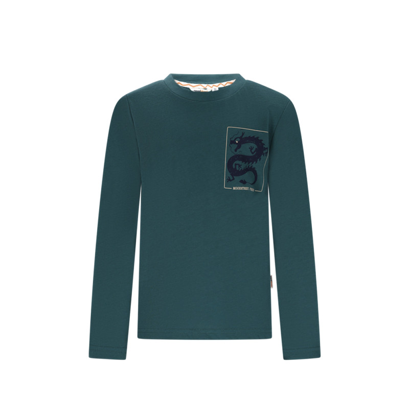 Moodstreet LIWEN chest dragon lsl T-shirt Wasabi Green