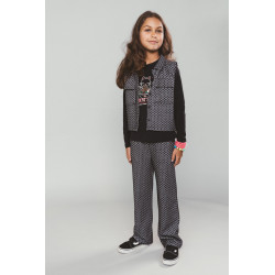 Moodstreet BELLE jacquard trousers Black