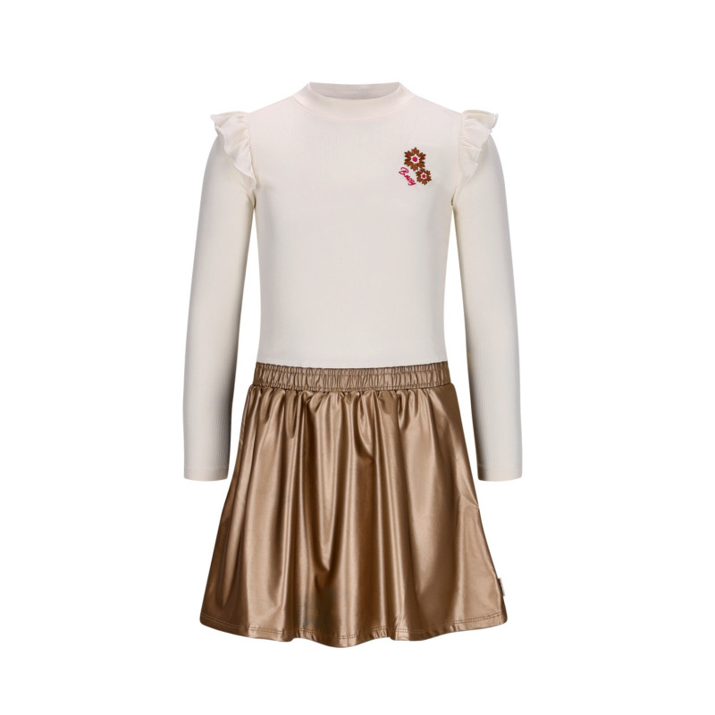 B.Nosy Donia  dress with metallic skirt Ecru