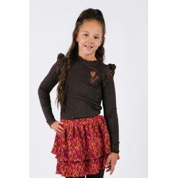 B.Nosy Tonya  top wit ruffles fudgsickle