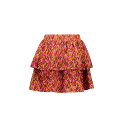 B.Nosy Ruth  2-layer printed skirt zigzag texas