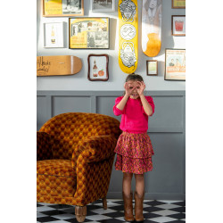 B.Nosy Ruth  2-layer printed skirt zigzag texas