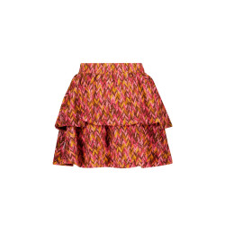 B.Nosy Ruth  2-layer printed skirt zigzag texas
