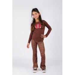 B.Nosy Phoebe  flared pants leopard texas