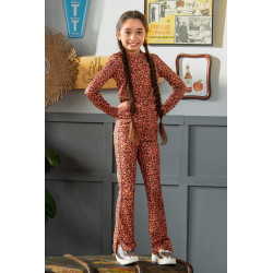 B.Nosy Phoebe  flared pants leopard texas