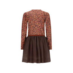 B.Nosy Dina  dress with mesh skirt leopard texas