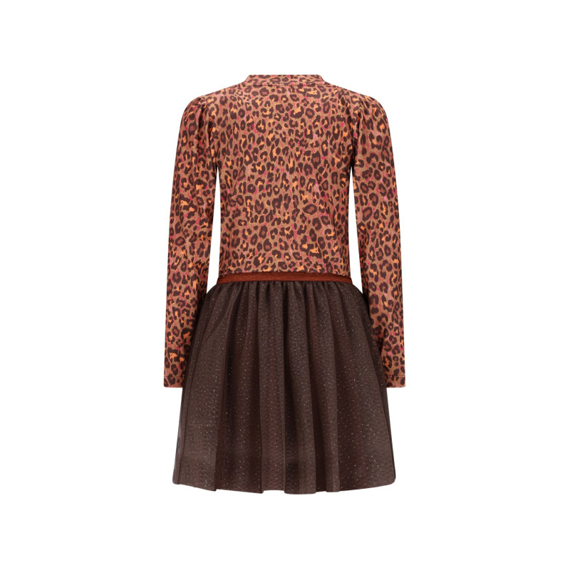 B.Nosy Dina  dress with mesh skirt leopard texas