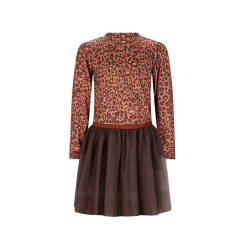 B.Nosy Dina  dress with mesh skirt leopard texas