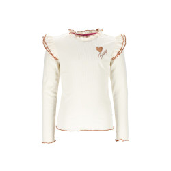 B.Nosy Tonya  top wit ruffles Ecru