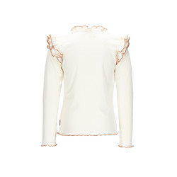 B.Nosy Tonya  top wit ruffles Ecru