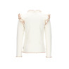 B.Nosy Tonya  top wit ruffles Ecru