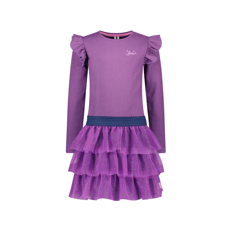 B.Nosy Dora  dress with multi layer mesh skirt Crushed Grape