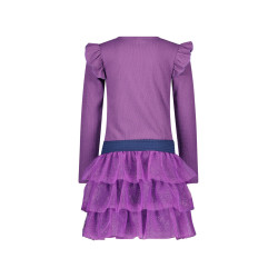 B.Nosy Dora  dress with multi layer mesh skirt Crushed Grape