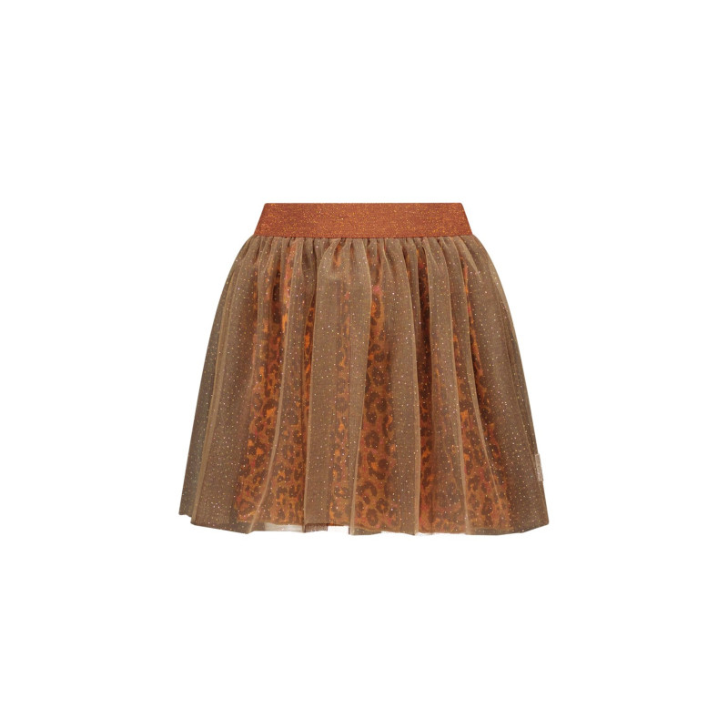 B.Nosy Rory  mesh skirt with printed layer leopard texas