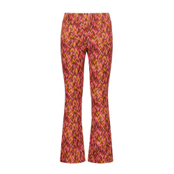 B.Nosy Pepper  printed flared pants zigzag texas