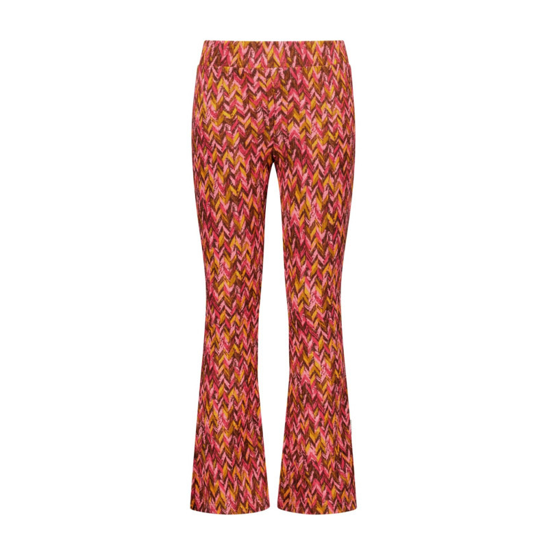 B.Nosy Pepper  printed flared pants zigzag texas