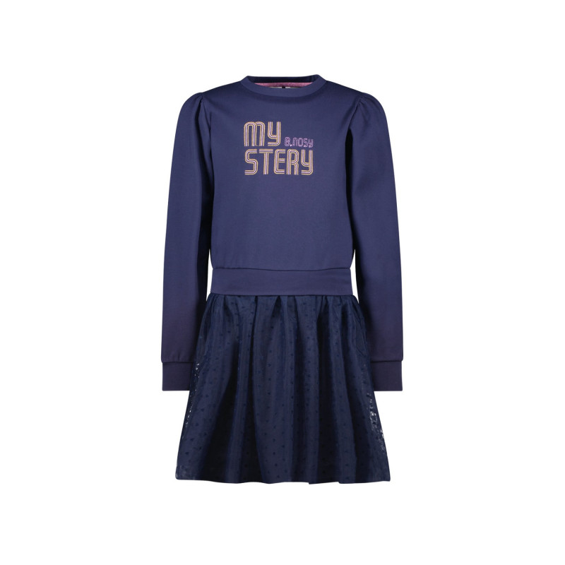 B.Nosy Dasha  sweat dress with mesh skirt Navy