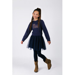 B.Nosy Dasha  sweat dress with mesh skirt Navy
