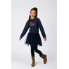 B.Nosy Dasha  sweat dress with mesh skirt Navy