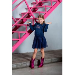B.Nosy Dasha  sweat dress with mesh skirt Navy