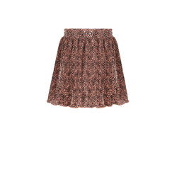 NoNo Nele AOP Leopard Plissee Skirt Taupe