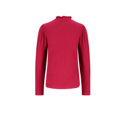 NoNo Koss Ecovero Rib Jersey Essential Tshirt Cerise Pink