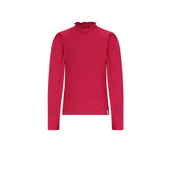 NoNo Koss Ecovero Rib Jersey Essential Tshirt Cerise Pink