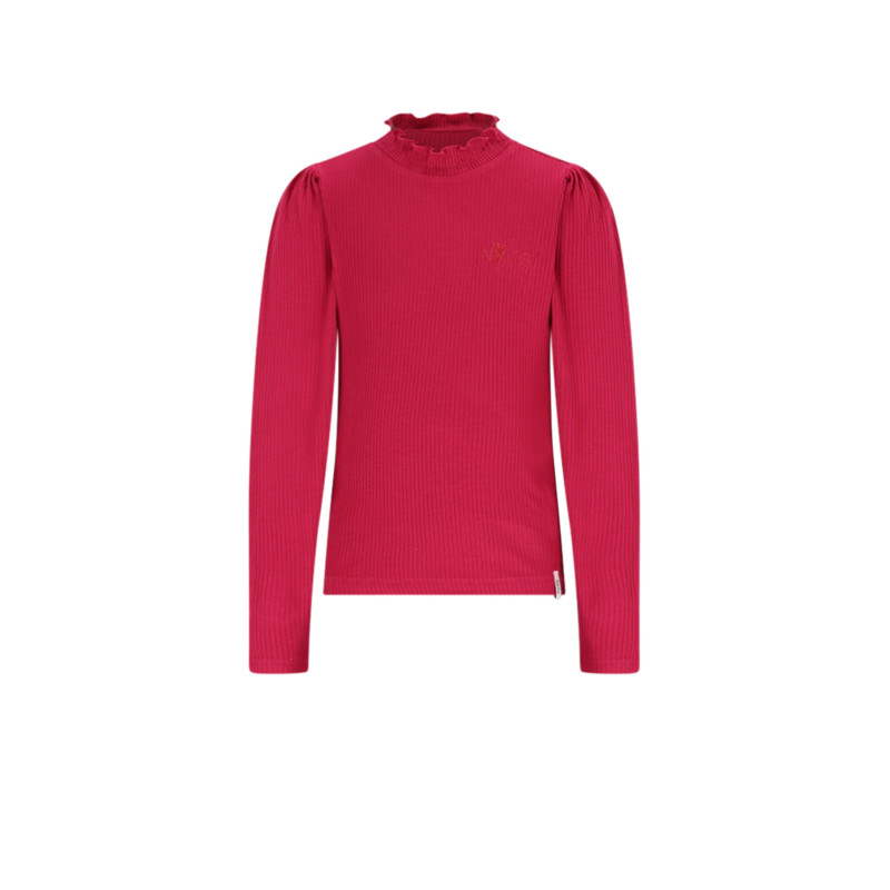 NoNo Koss Ecovero Rib Jersey Essential Tshirt Cerise Pink