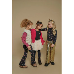 Jubel Flared broek AOP - Shine Bright Antraciet