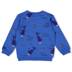 Sturdy Sweater AOP - Waves and Whales Aqua