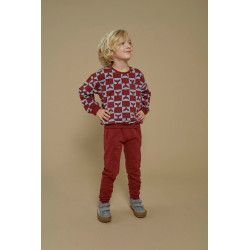 Sturdy Sweater AOP - Waves and Whales Bordeaux