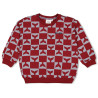 Sturdy Sweater AOP - Waves and Whales Bordeaux